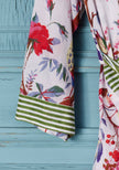Bird Of Paradise Dressing Gown - White: Small/Medium(SM)