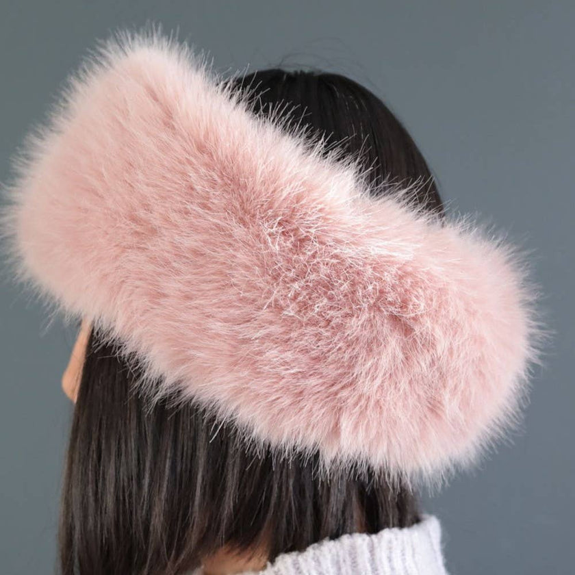 Cosy Ear Warmer Faux Fur Winter Headband SD125: Brown