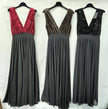 Sequin Velour Crossover Neck Maxi Dress: Brown