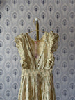 MILANO Dip-dyed/Ombré Ruffle Shoulder Maxi Dress(08): Beige
