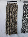 Animal Printed Wide Leg Trousers: Dark Leopard