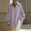 Dolman Sleeve Knit Polo Jumper: Burgundy