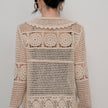 Elegant Beige Guipure Lace Button-Up Cardigan