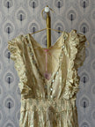 MILANO Dip-dyed/Ombré Ruffle Shoulder Maxi Dress(08): Beige