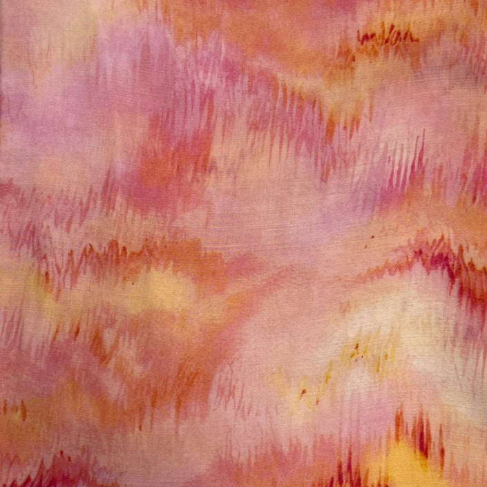 Abstract brush strokes print on medium weight scarf : Pink