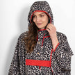 Aspen Waterproof Rain Poncho - Cream/Red, Leopard Print: One-size (UK 8-22)