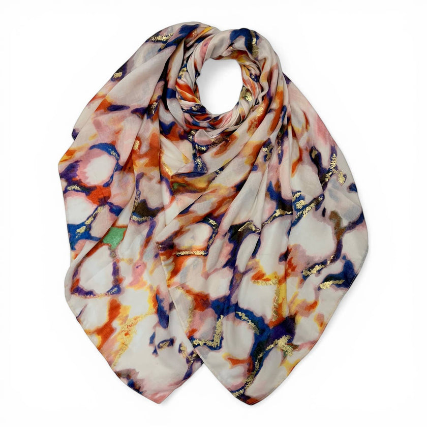 Abstract Marble Effect Scarf: Classic