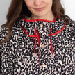 Aspen Waterproof Rain Poncho - Cream/Red, Leopard Print: One-size (UK 8-22)