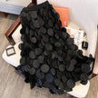 SK118 Large circle embellished skirts: Black