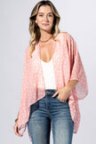 Peony Ditsy Blossom Kimono: CHARM PINK
