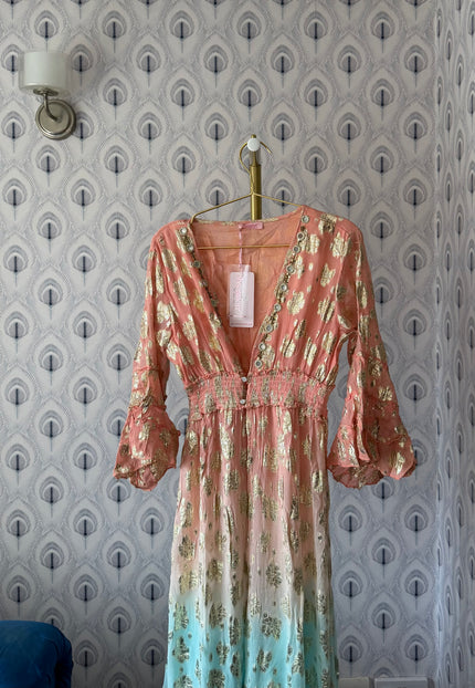 MILANO Dip-dyed/Ombré Maxi Cardigan(11): Coral