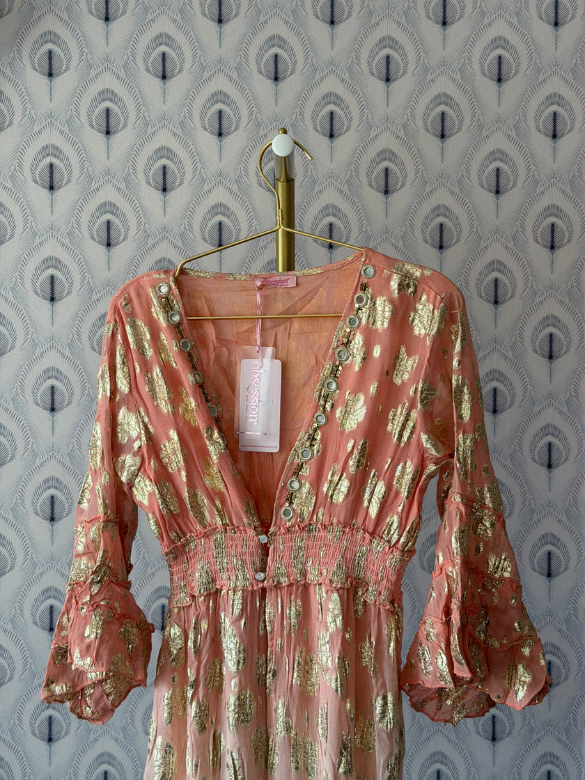 MILANO Dip-dyed/Ombré Maxi Cardigan(11): Coral