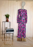 Pink Flower Midi Dress