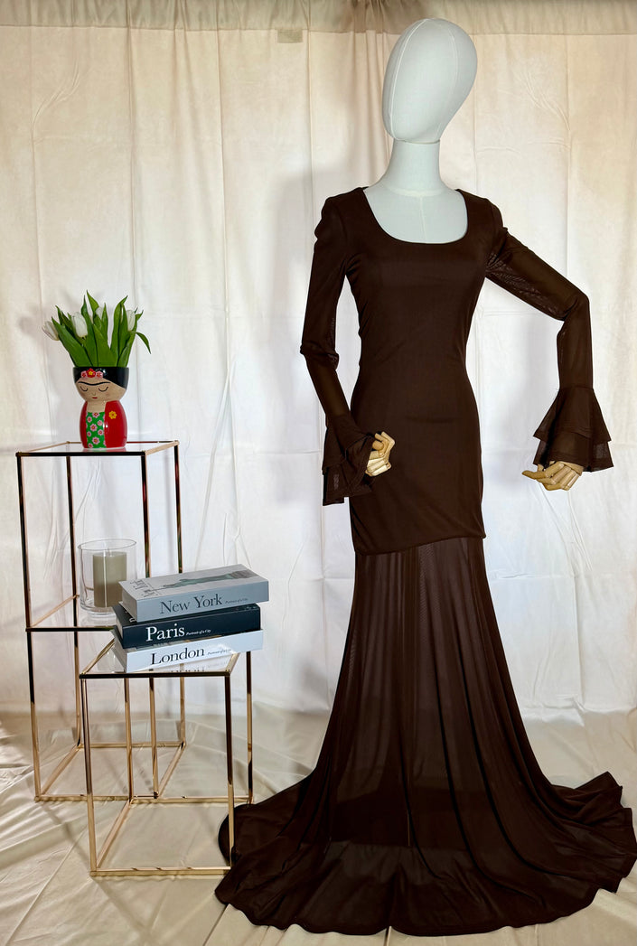 Chocolate Brown Maxi Dress
