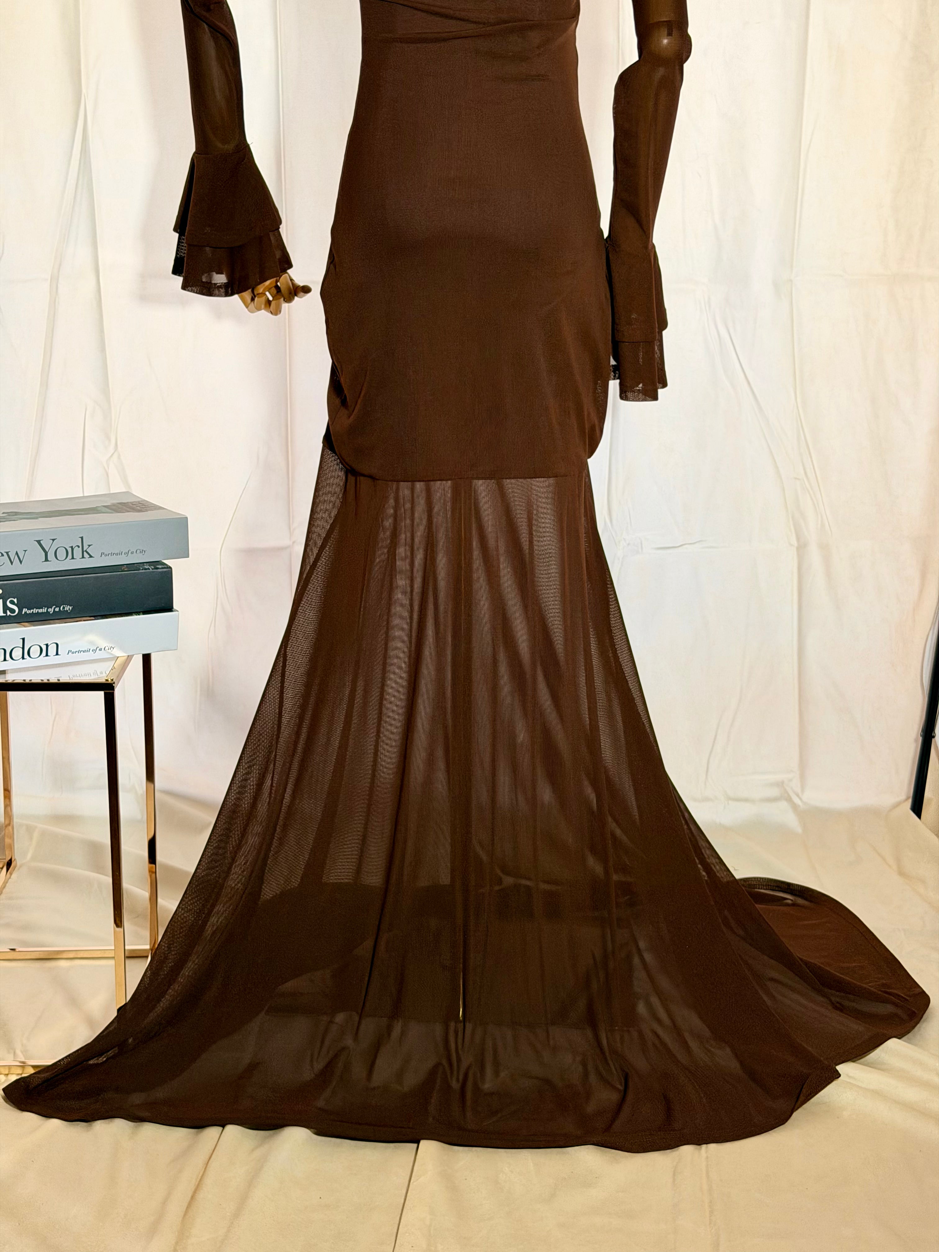 Chocolate Brown Maxi Dress