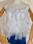 Frill Mesh Trim Camisole Top