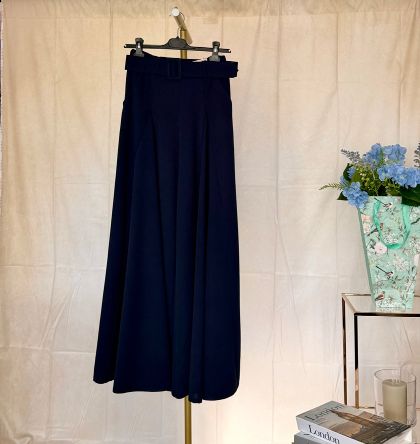 Belted Palazzo Wide Leg Trouser