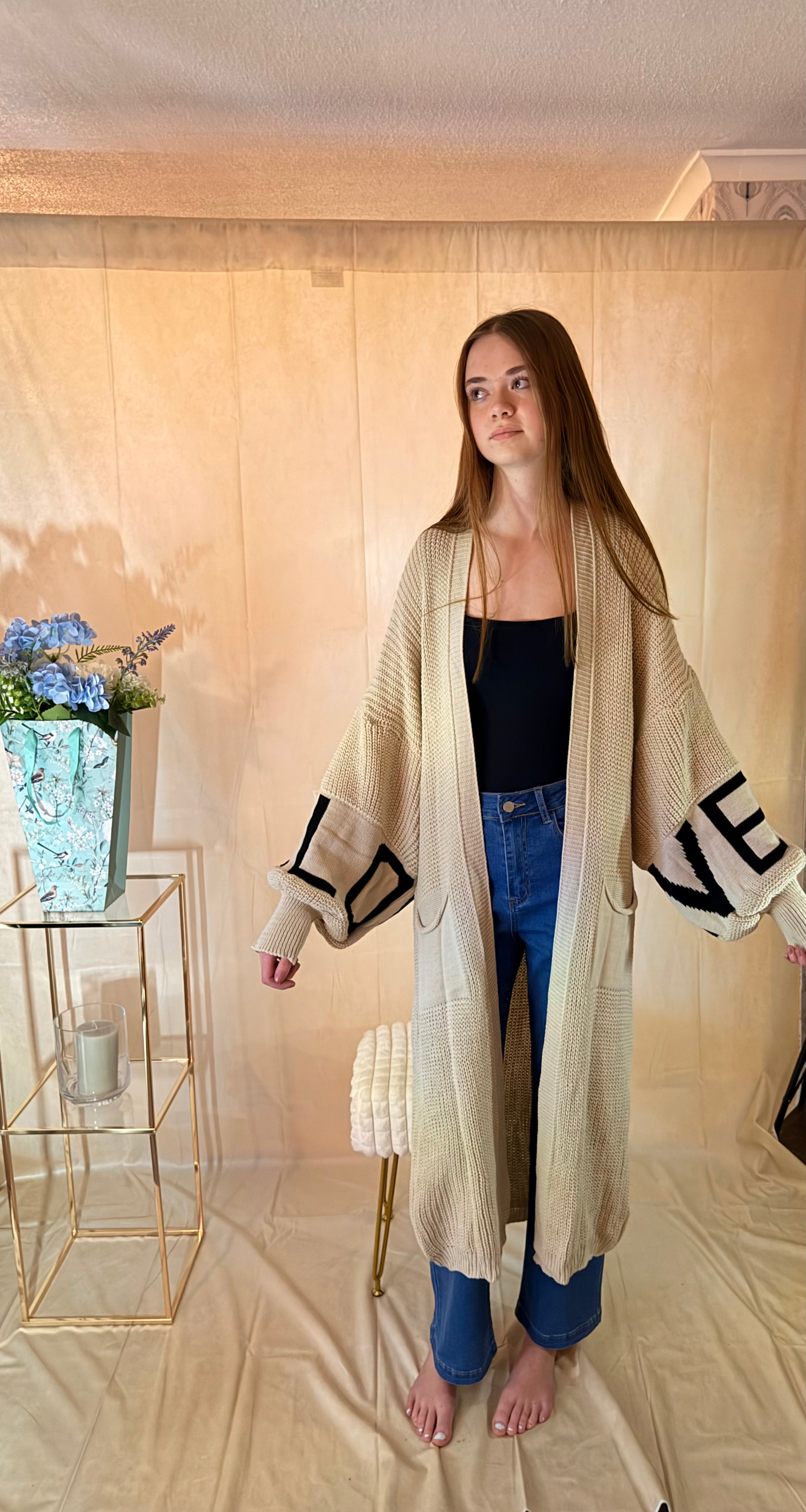 Oversized Love Logo Cardigan