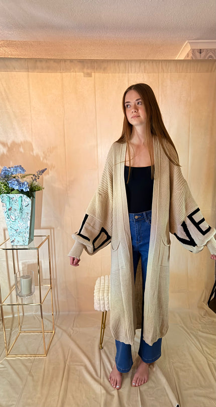 Oversized Love Logo Cardigan