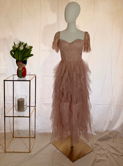 Tulle Lace Bustier Midaxi Dress