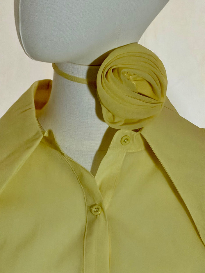 Lemon Chiffon Frill Skirt Dress