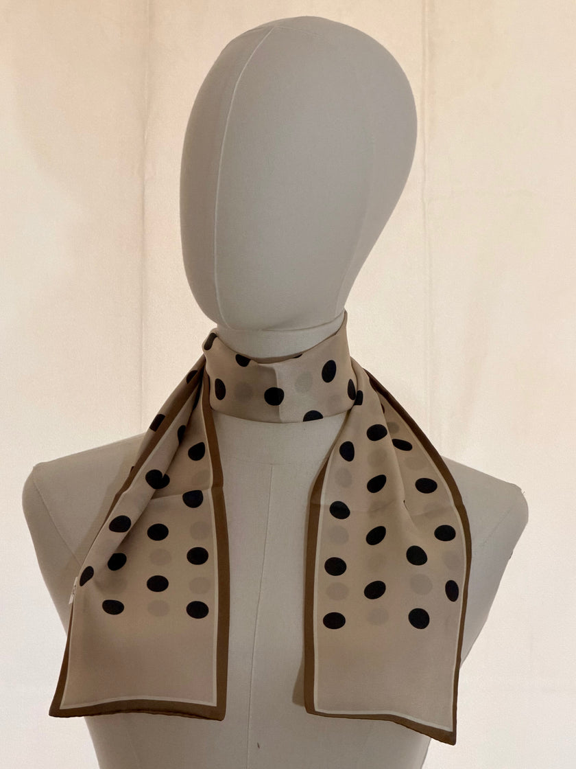 Elegant Ribbon  Polka Scarf