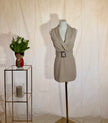Belted Plunge Neckline Playsuit