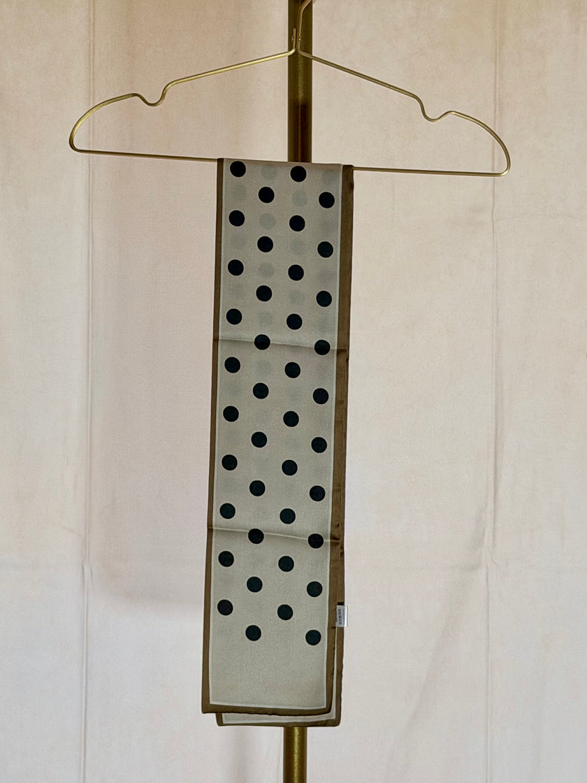 Elegant Ribbon  Polka Scarf