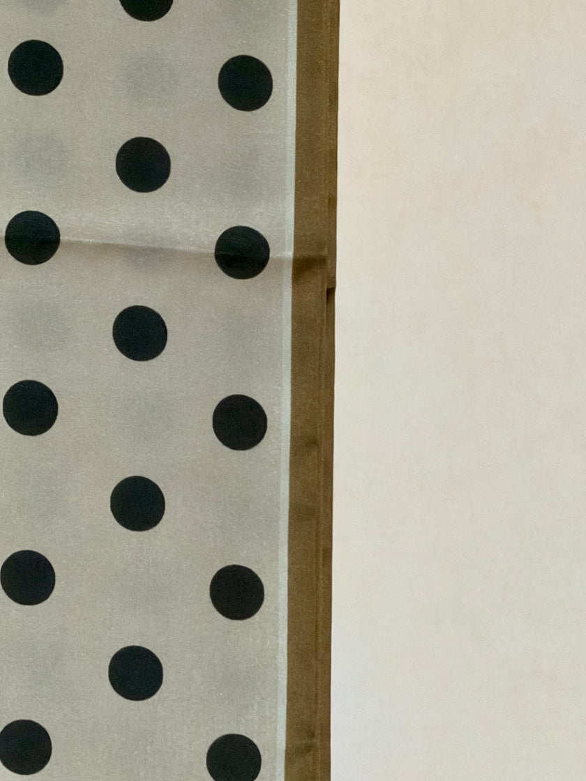 Elegant Ribbon  Polka Scarf