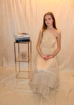 One Shoulder Maxi Dress in Champagne