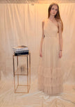 One Shoulder Maxi Dress in Champagne
