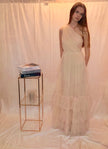 One Shoulder Maxi Dress in Champagne