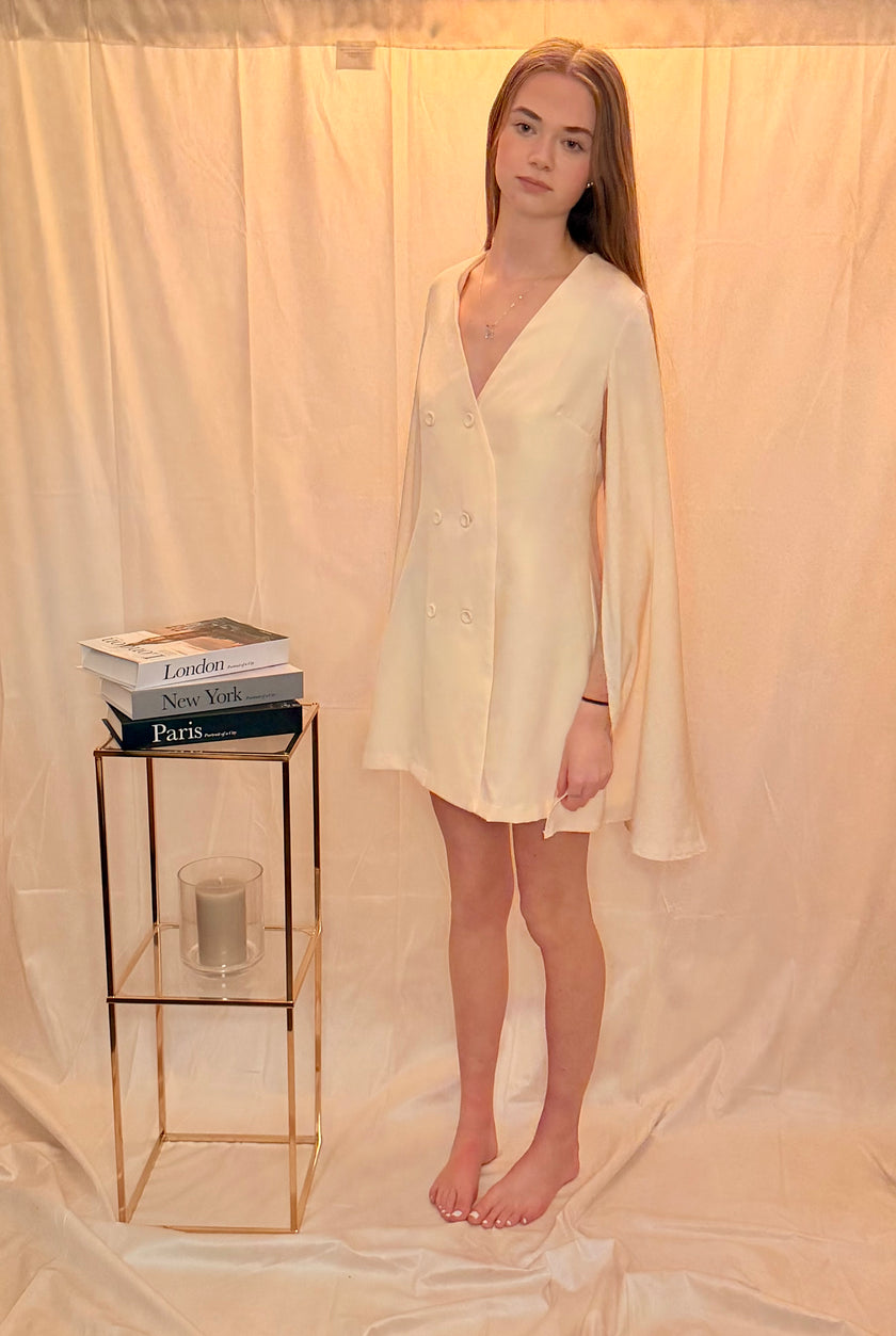 Apricot Short Cape Dress
