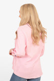 Honey Long Sleeve Cotton Blouse - Pink, Floral Embroidery: Large (UK 16-18)