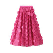 SK118 Large circle embellished skirts: Black