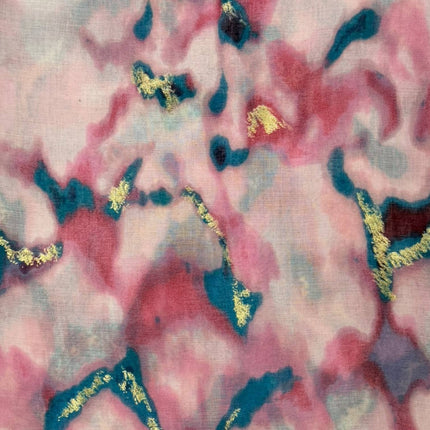 Abstract Marble Effect Scarf: Pink