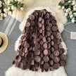 SK118 Large circle embellished skirts: Black