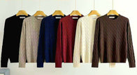 Soft Touch Crew Cable Fine Knit Jumper: Mocha