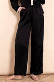 Sonnie Wide Leg Trousers - Black/Cream, Contrast Stripe