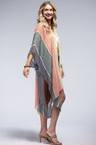 Sunset Stripe Viscose Kimono: Stripe Multi